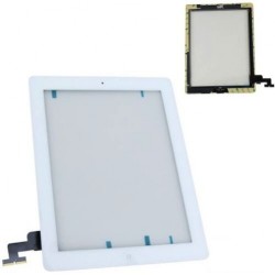 Touch screen vetro per Apple iPad 2 A1395 A1396 A1397 Bianco completo di adesivi e tasto home
