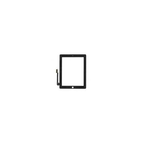 Touch screen vetro Apple iPad 3 Nero completo di adesivi