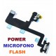 Flex Apple iPhone 6 tasto accensione ON OFF Power + Microfono Secondario e Flash