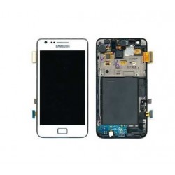 Display Lcd Hd completo di Touch screen e vetro Samsung Galaxy S2 i9100 Originale Bianco