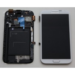 Display Lcd Hd completo di Touch screen e vetro Samsung Galaxy Note 2 N7100 Originale Bianco