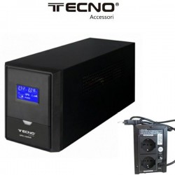 TECNO UPS 800VA 320W 2 USCITE BIVALENTI FUNZIONE AC RESTART DISPLAY LCD