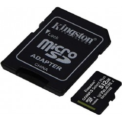 KINGSTON MICRO SD 512GB CON ADATT. CANVAS PLUS SDCS2/512GB CL10