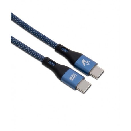 CAVO USB TYPE-C A TYPE-C IN NYLON 1.2MT 60W 3A